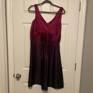 Ann Taylor 100% Silk Ombré Dress Sz 8